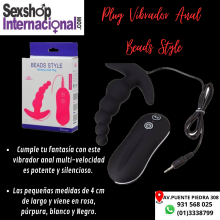 PLUG VIBRATORIO ANAL MULTI-VELOCIDAD BEADS STYLE SEXSHOP